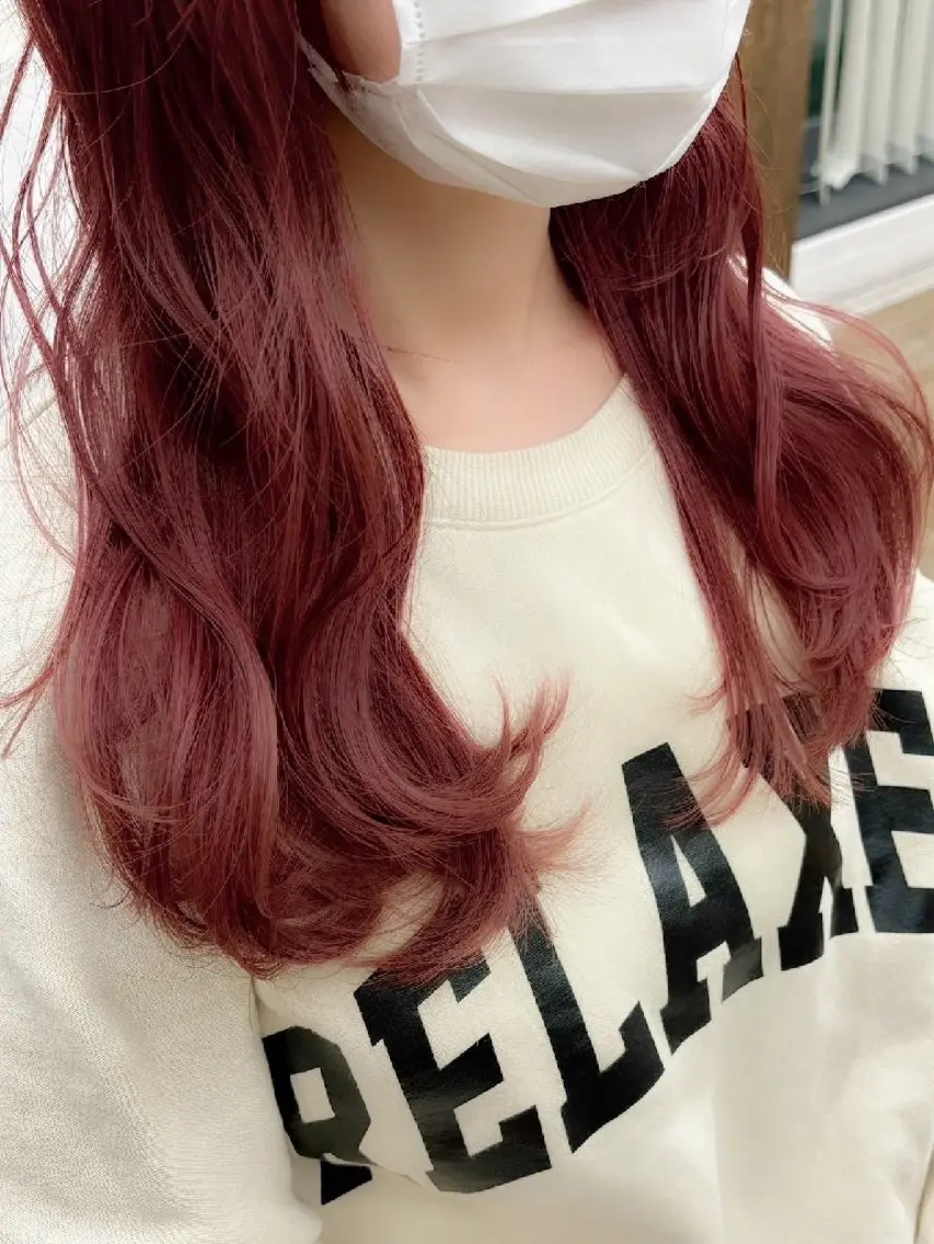 カラー ロング 韓国風ヘアカラー🩵 Rimina💜🪽のヘアスタイル