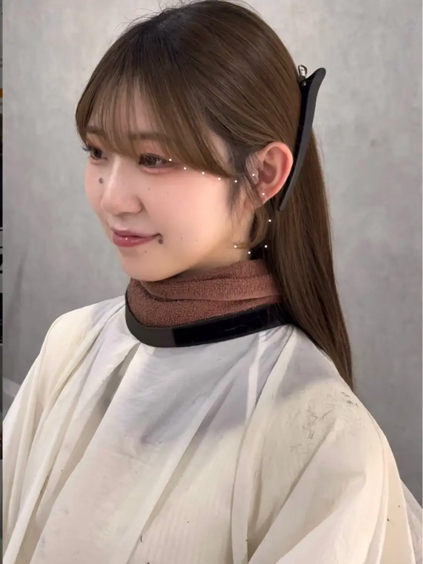 ロング カラー カット ヘアカラー トリートメント 盛れる顔まわり✨🎀 レイヤー別所好葉のヘアスタイル
