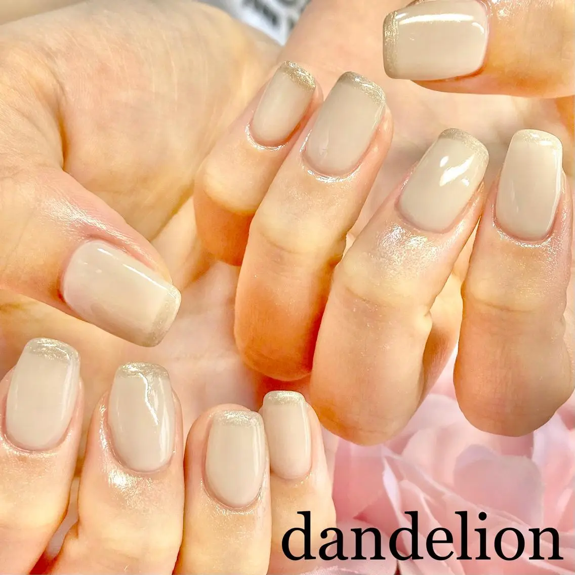 ネイル ラメ(グリッター) ハンドネイル ハンドケア dandelion ダンデライオンのネイルデザイン