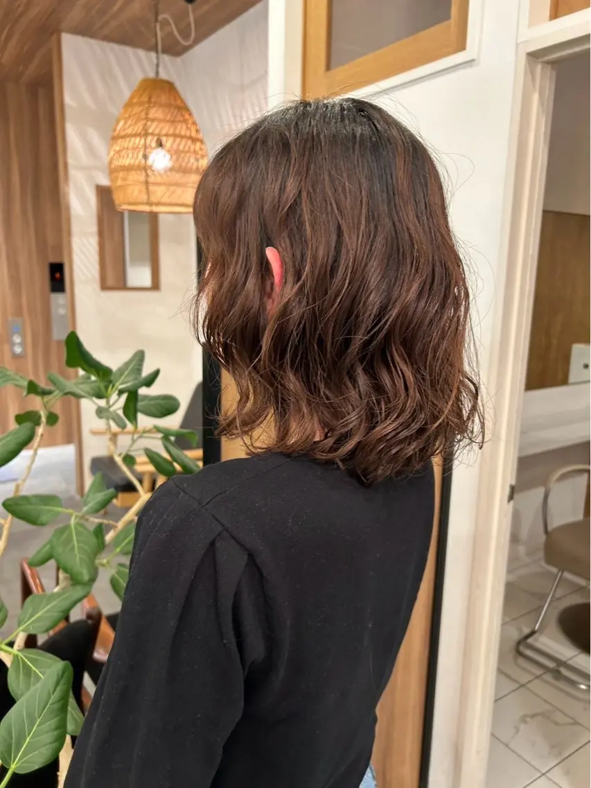 ミディアム パーマ ミディアムパーマ パーマ 池見 円花🌷のヘアスタイル