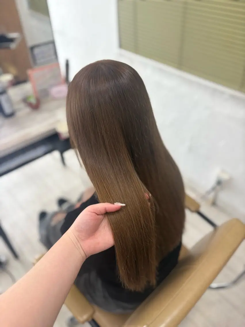ロング カラー カット ヘアカラー トリートメント 暖色系カラー/ピンク Ririi🎀のヘアスタイル
