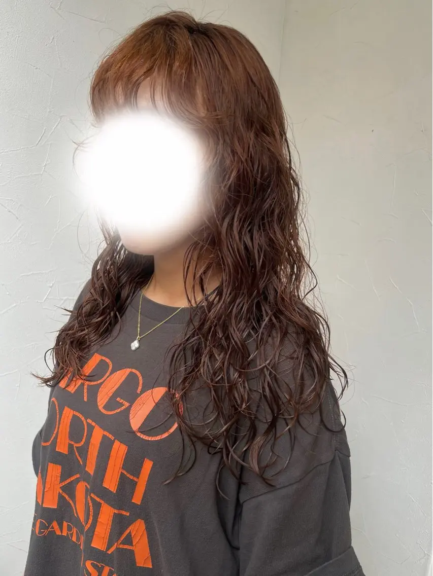 ロング パーマ パーマ 🌙Runa似合わせ /透明感カラーのヘアスタイル