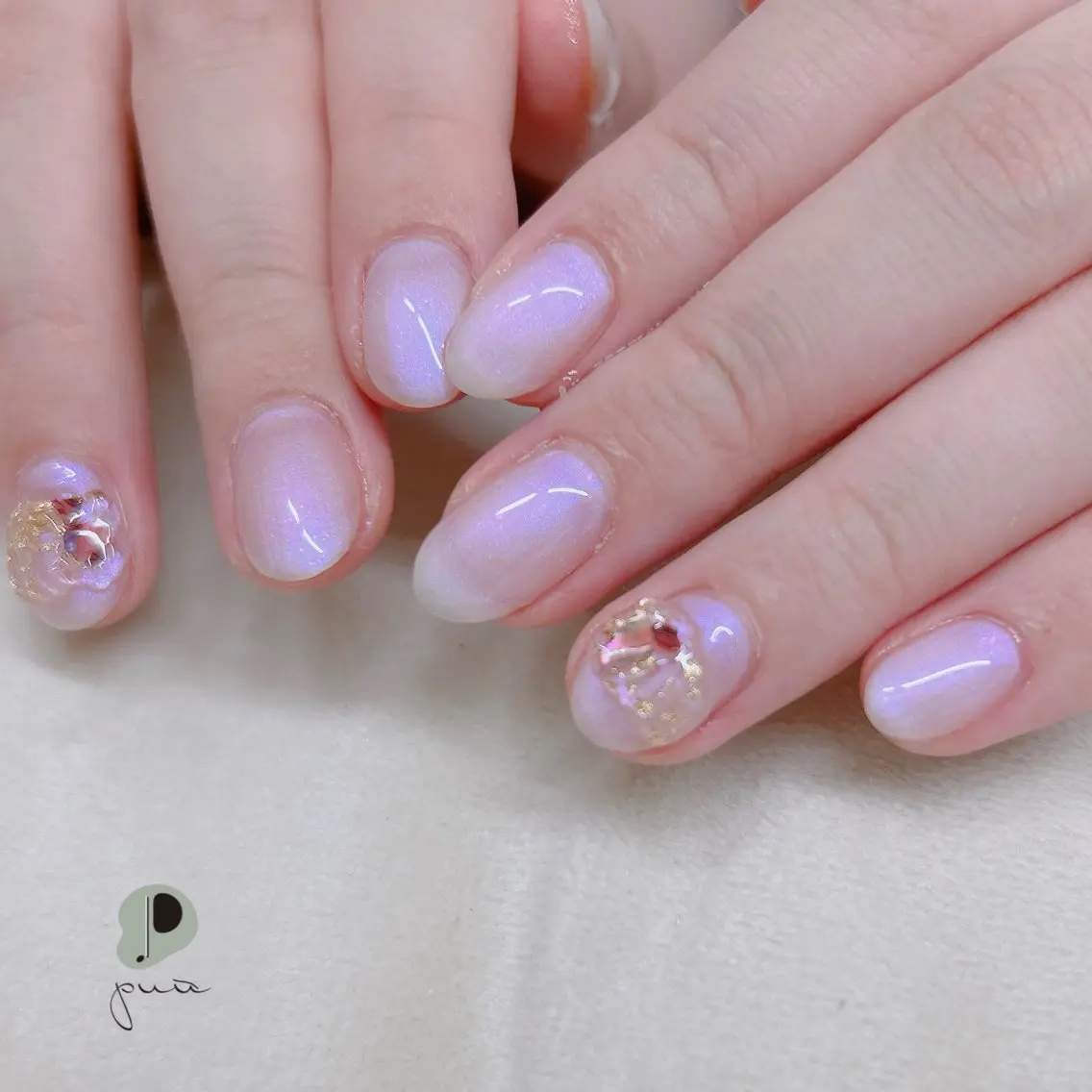 ネイル ジェルネイル ワンカラーネイル 春ネイル ハンドネイル Nail salon puu kyotoのネイルデザイン
