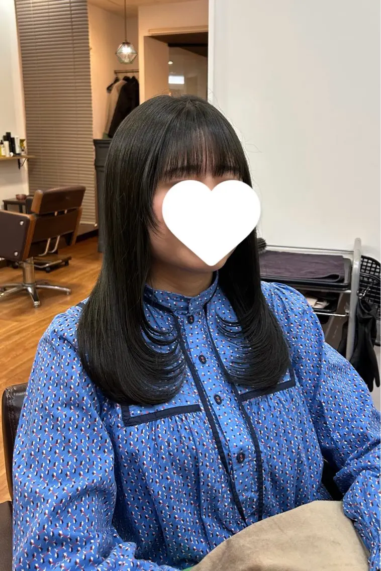 セミロング カラー ヘアアレンジ レイヤーカット 原田 歩実のヘアスタイル