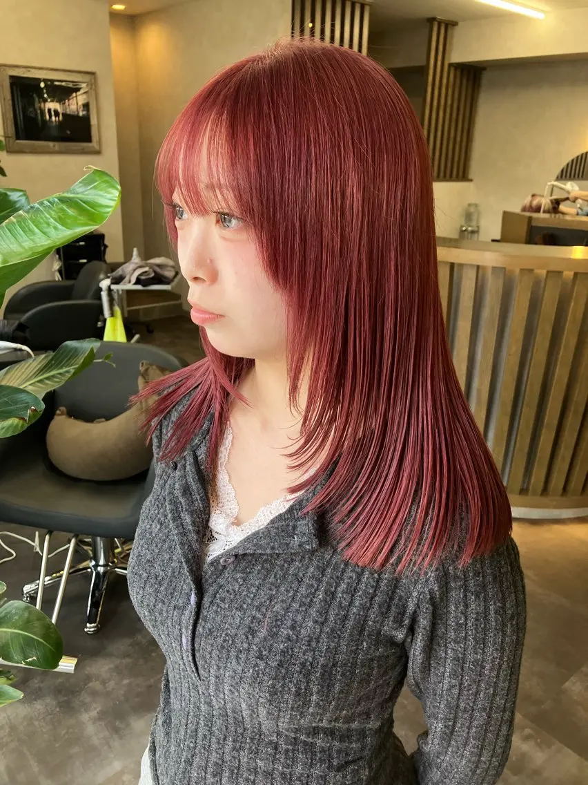 ミディアム カラー カット ヘアカラー 透明感カラー/ 髪質改善町田佑人のヘアスタイル