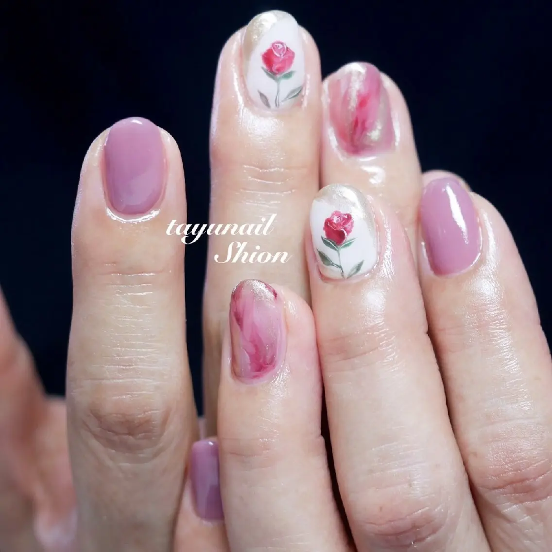 ネイル アートネイル ジェルネイル パラジェル ピンク ネイルサロン 【たゆnail】のネイルデザイン
