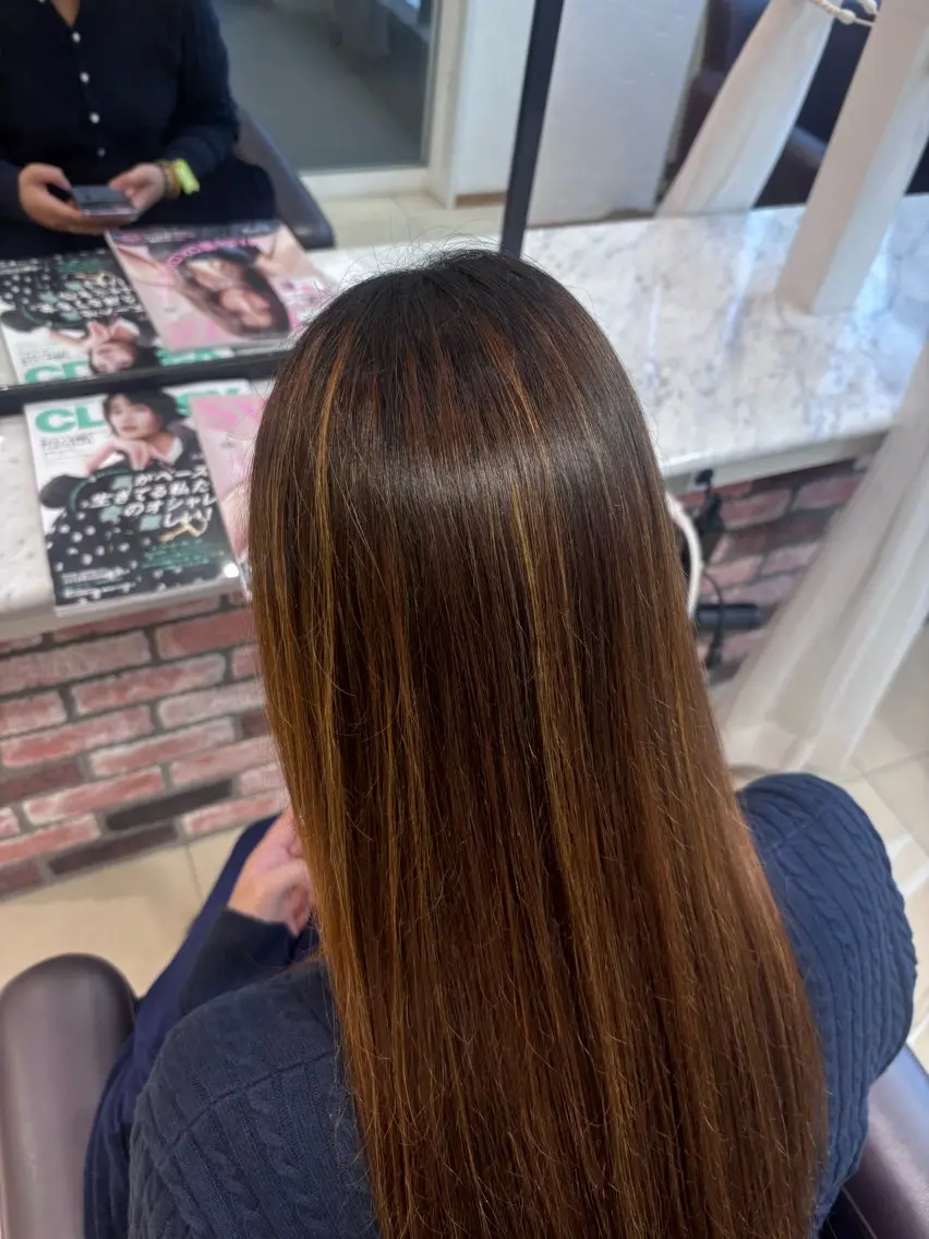 ロング トリートメント トリートメント ヘッドスパ 髪質改善/縮毛矯正 透明感カラー/スバルのヘアスタイル