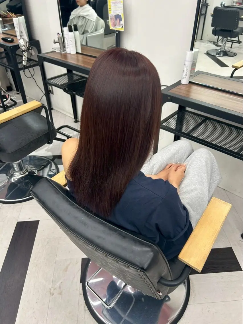 ロング カラー ヘアカラー トリートメント himari💜 暖色/レイヤーカットのヘアスタイル