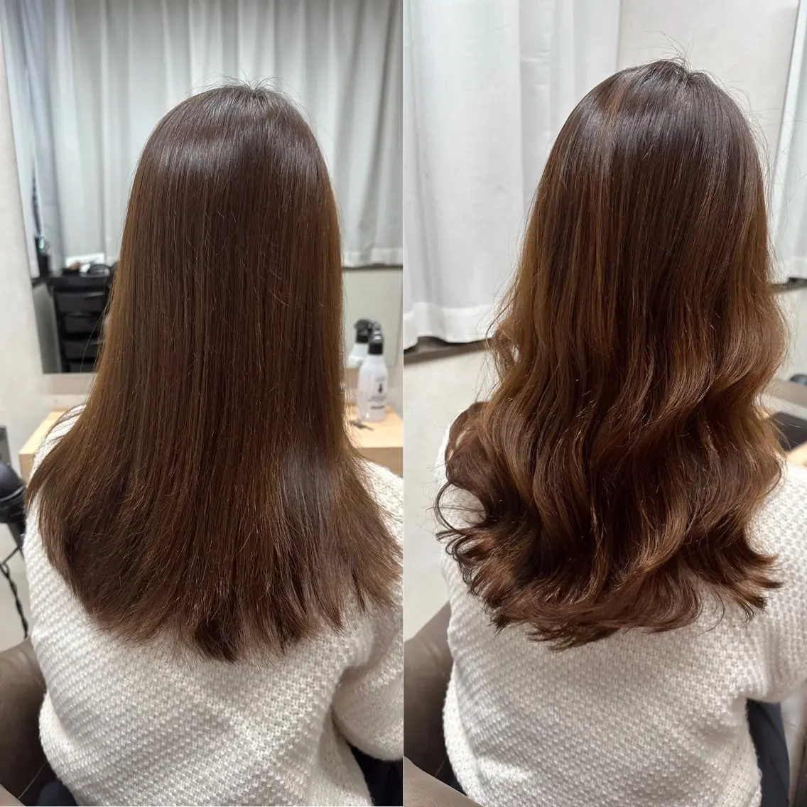 セミロング パーマ カット パーマ トリートメント ARMONY大阪店 コテ巻き風パーマのヘアスタイル