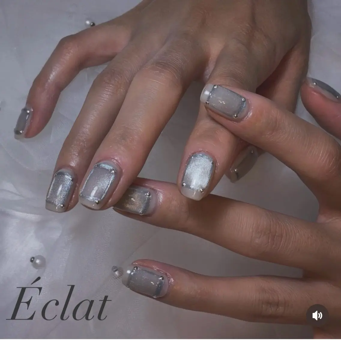 ネイル マグネットネイル ハンドネイル nail salon Éclatのネイルデザイン