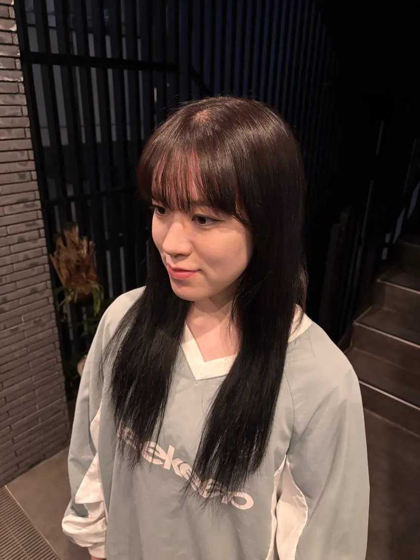 ロング カラー ブラウンカラー ラベンダーカラー ヘアカラー loty すずなのヘアスタイル