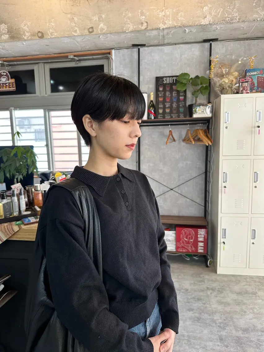 ショート 切りっぱなしボブ ショートボブ ハンサムショート 丸みショート ボブ モテ髪/ボブ/ショー ト/アダチフウトのヘアスタイル