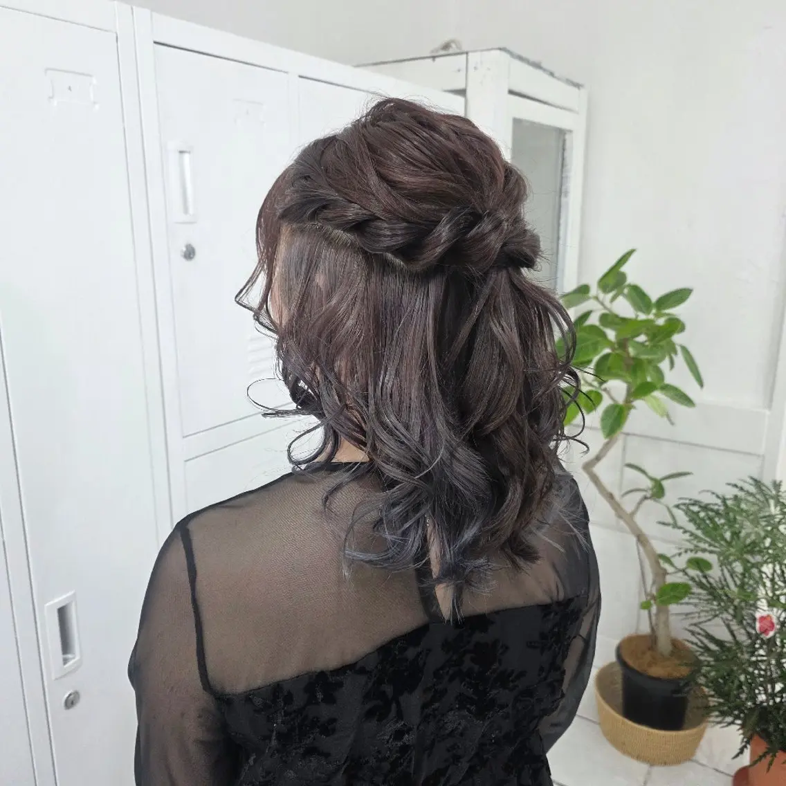 ヘアアレンジ ハーフアップ ヘアセット toiro ちだしえりのヘアスタイル