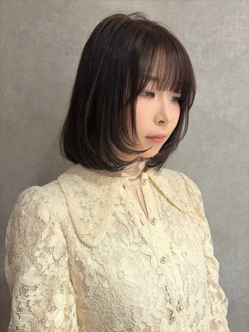 ショート ボブレイヤー ボブ レイヤーカット 外ハネヘア カット 🕊髪質改善 ストレート🕊まいのヘアスタイル