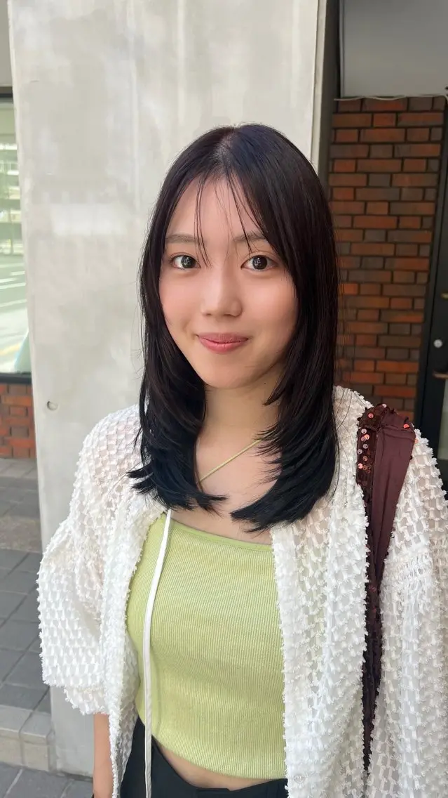 ミディアム カラー レイヤーカット 💘札幌クロスパーマ 髪質改善💘rinaのヘアスタイル