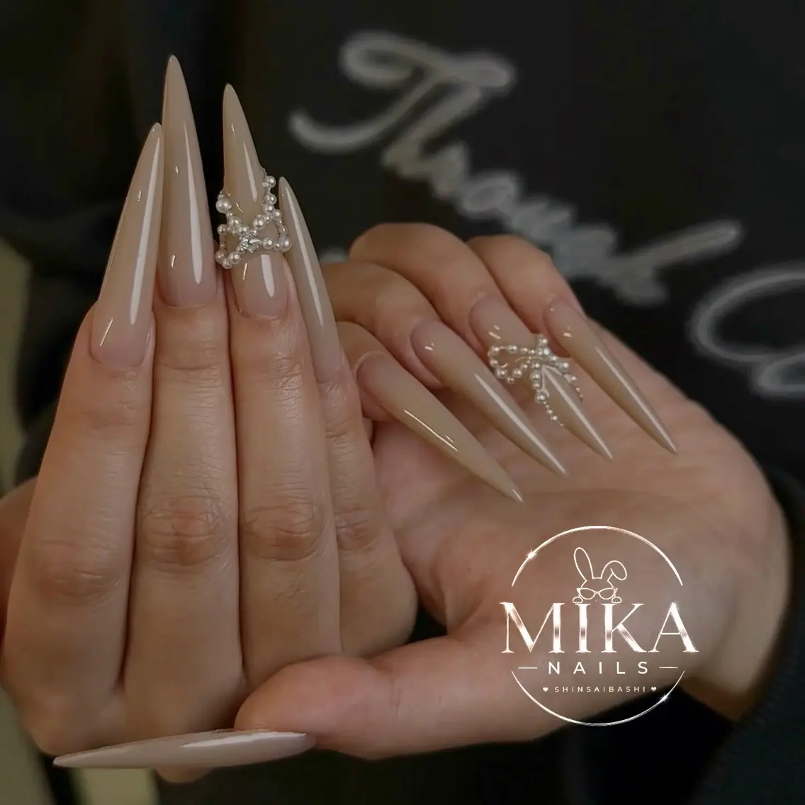 ネイル 韓国ネイル ロングネイル スカルプネイル ワンホンネイル ハンドネイル ハンドケア ちみ＿Mika Nails 心斎橋のネイルデザイン