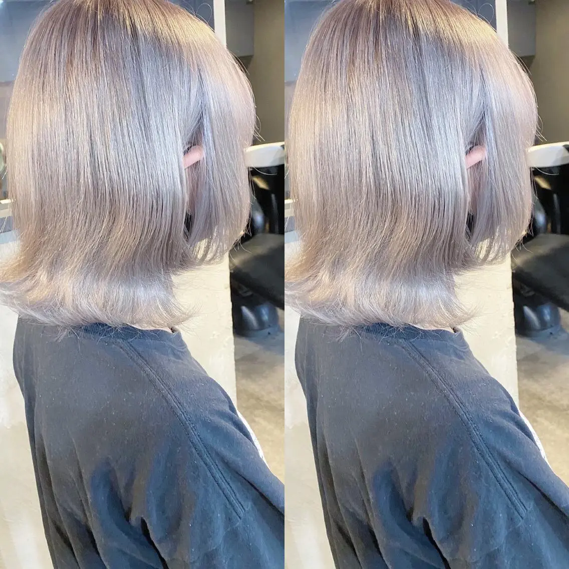 ミディアム カラー ヘアカラー トリートメント yoriダブルカラー 代表すがわらのヘアスタイル