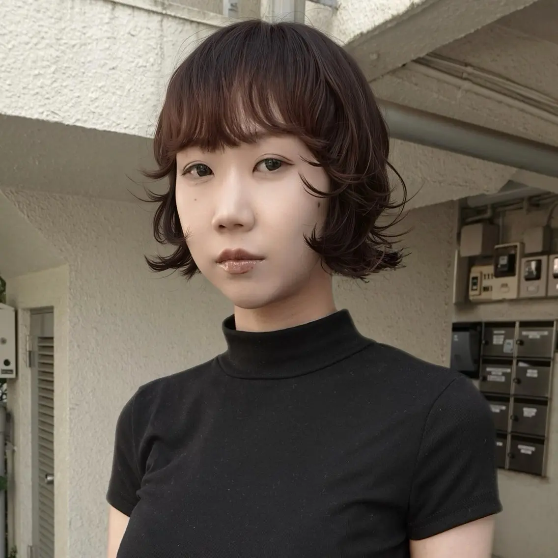 ミディアム カット パーマ 川田大輝 ナチュラルモードのヘアスタイル