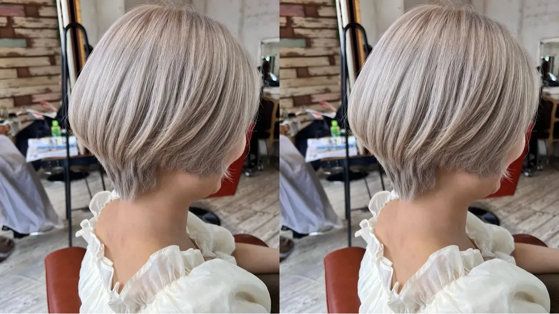 ショート カラー 🫧ハイトーン/ レイヤー/望月涼🫧のヘアスタイル