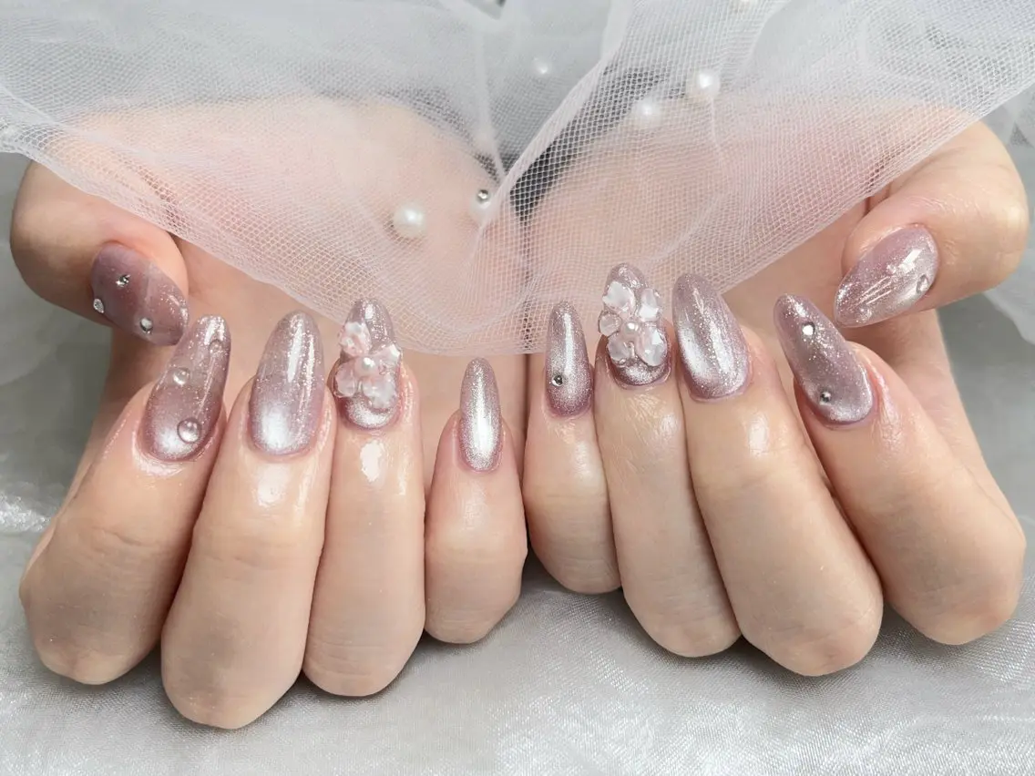 ネイル べっ甲ネイル ボルドー ブラウン チークネイル 長さ出し ハンドネイル ハンドケア NEW NAIL💞 yuki🔥のネイルデザイン