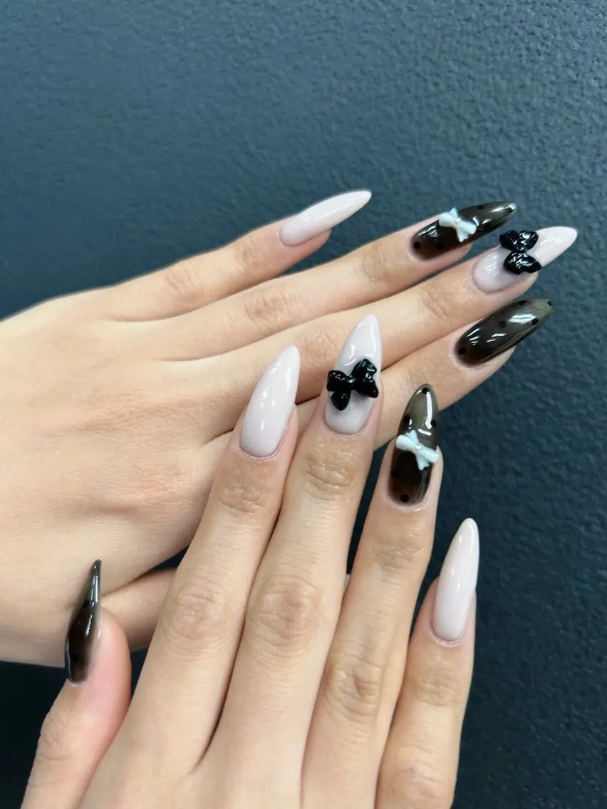 ネイル 韓国ネイル 持ち込み ニュアンスネイル ネイルチップ 冬ネイル LISA ANA.CHUOのネイルデザイン