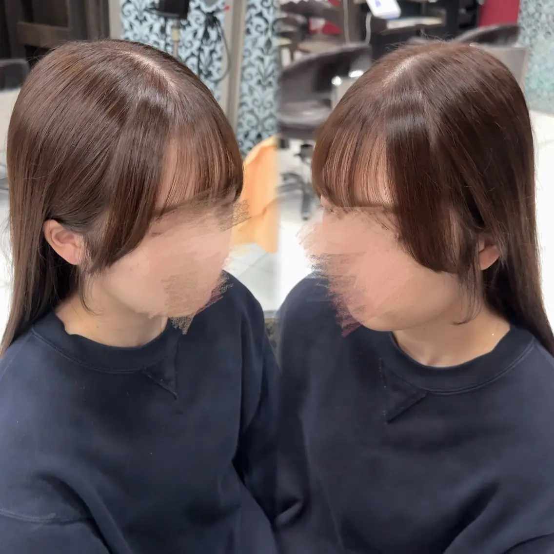 セミロング 天使の羽バング・フェザーバング ショートカット募集中 💜manaka💜のヘアスタイル