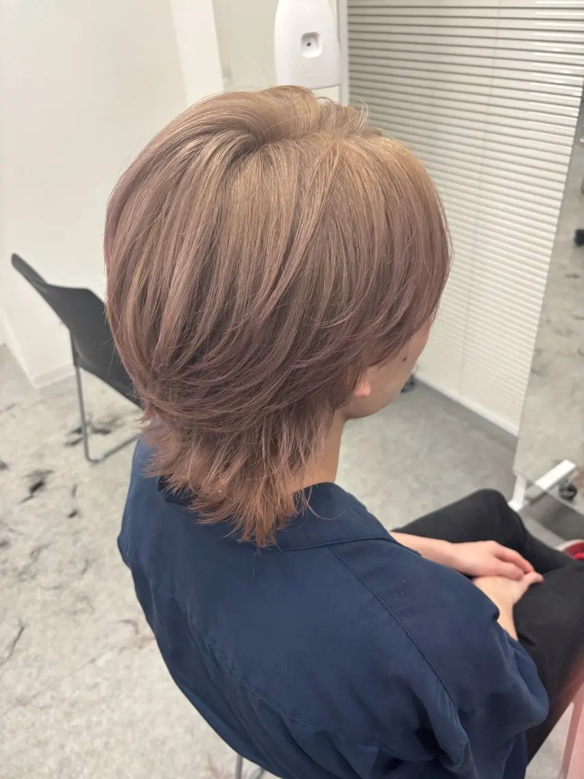 メンズ メンズウルフカット ウルフカット 曲がる縮毛矯正✨️ パーマ🌀 晃哉‎のヘアスタイル