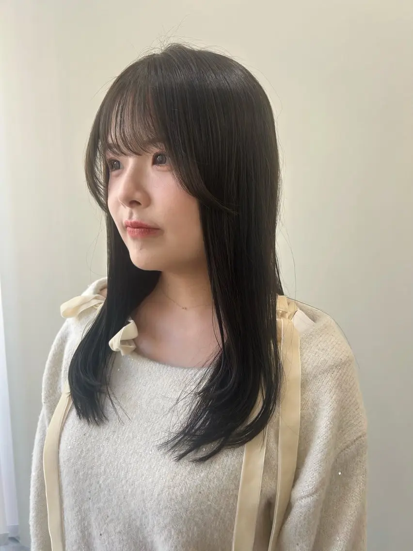 ロング カラー カット ヘアカラー トリートメント 透明感カラー レイヤー/むつきのヘアスタイル