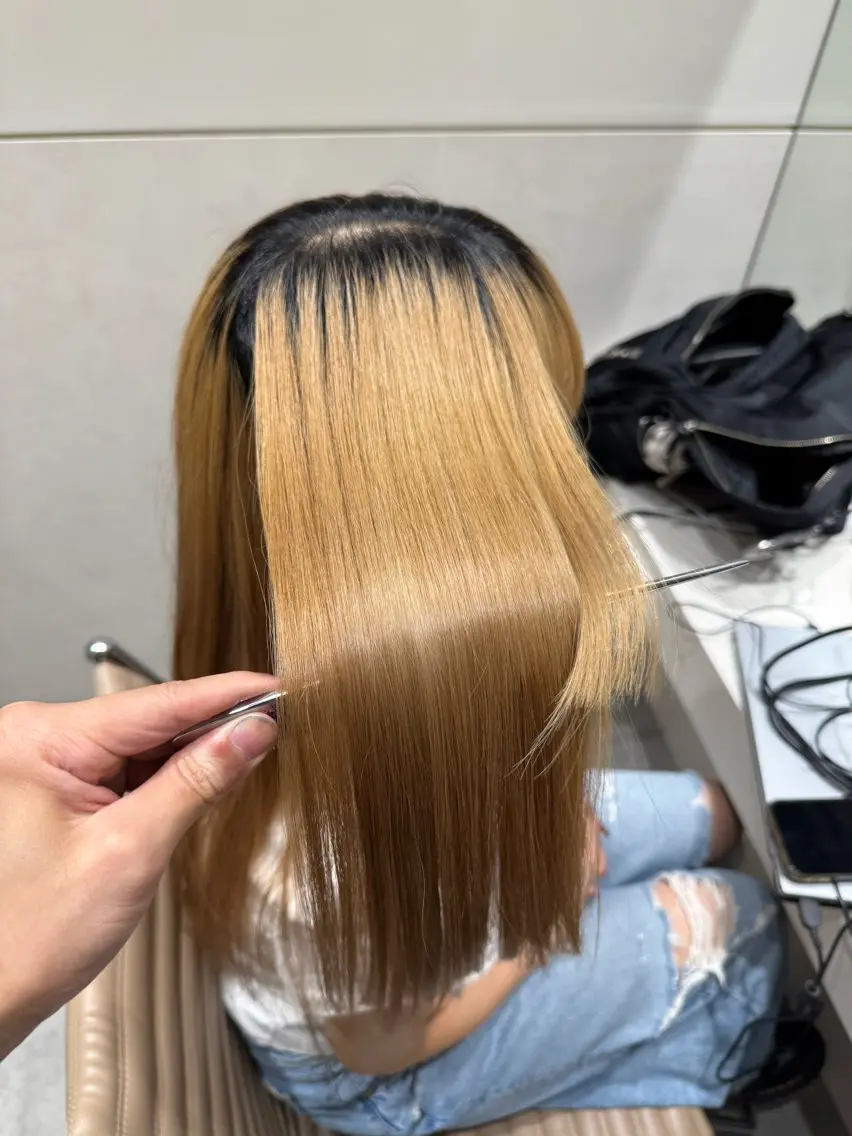 ロング 縮毛矯正 延足 拓磨のヘアスタイル