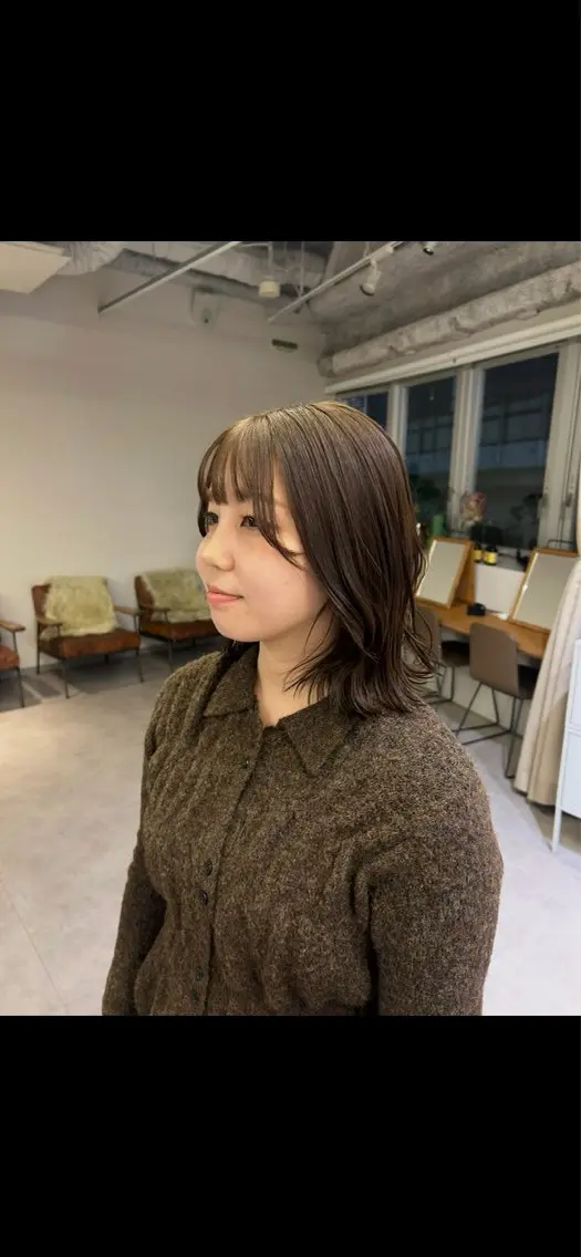 ミディアム カラー ベージュカラー ブリーチ 透明感カラー ブリーチなしカラー 似合わせカット🎀 梅田🤍sayaのヘアスタイル
