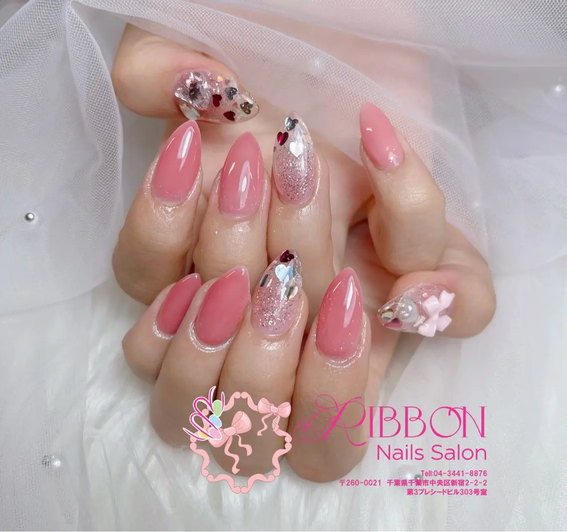 ネイル フットネイル フレンチネイル ジェルネイル マグネットネイル 持ち込み ハンドネイル Ribbonnail salonのネイルデザイン