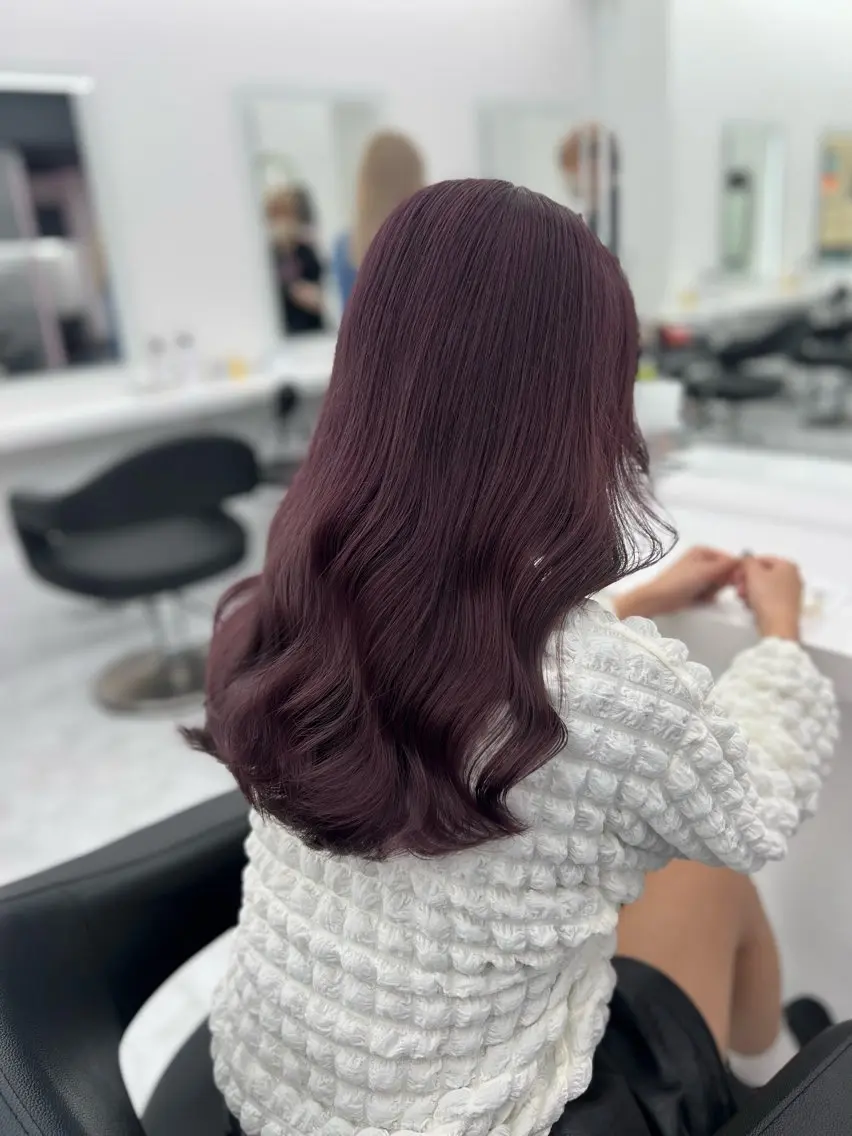 ミディアム カラー ヘアアレンジ 💖似合わせカラー レイヤー💖縮毛矯正のヘアスタイル