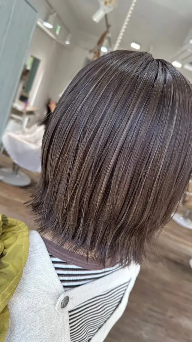 ミディアム カラー SAKI🎀 透明感カラーのヘアスタイル