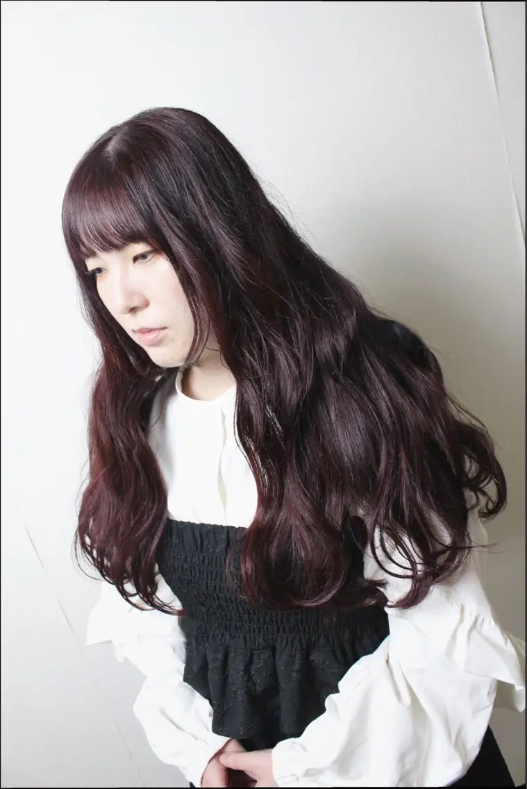 ロング カラー レッドカラー ロング カット ヘアカラー 土居 正季のヘアスタイル