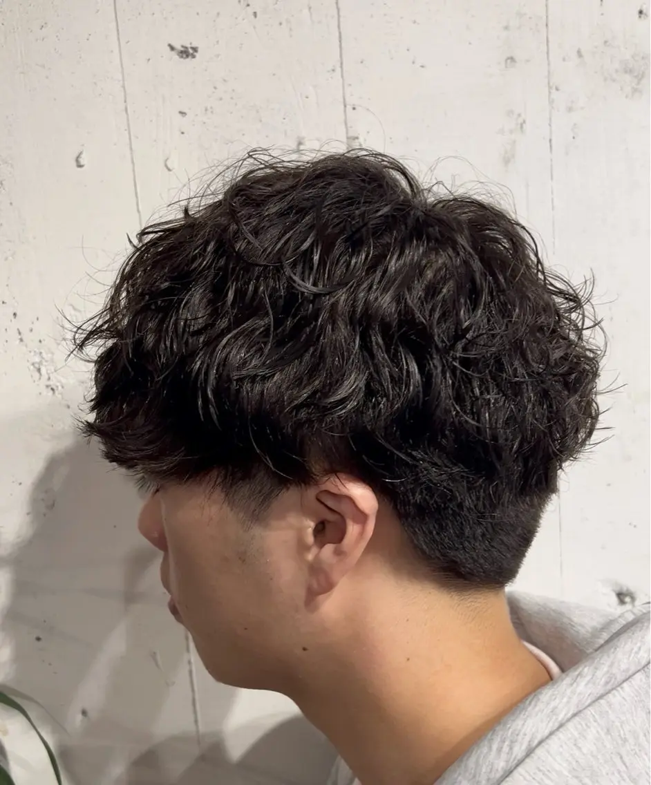 ショート パーマ メンズ マッシュ メンズパーマ 波巻きパーマ カット パーマ トリートメント 朝3分でキマる 村上陸のヘアスタイル