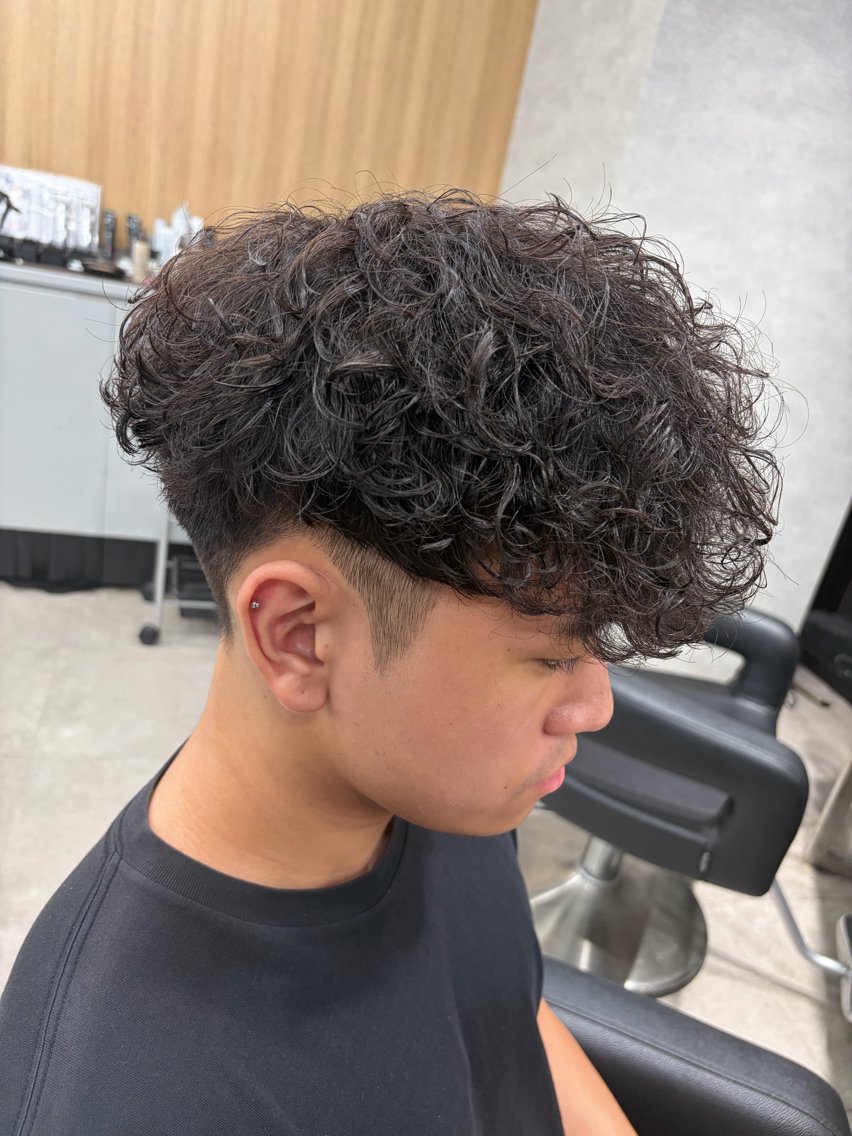 ショート パーマ メンズ スペインカール カット パーマ メンズパーマカット 達人/涼のヘアスタイル