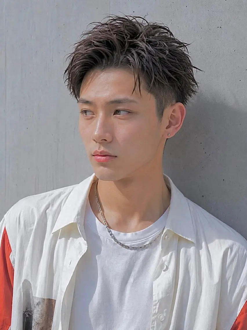 ショート メンズ アップバング メンズショート ショートヘア カット 🌞塙　湧貴🌞 スパイキーショートのヘアスタイル