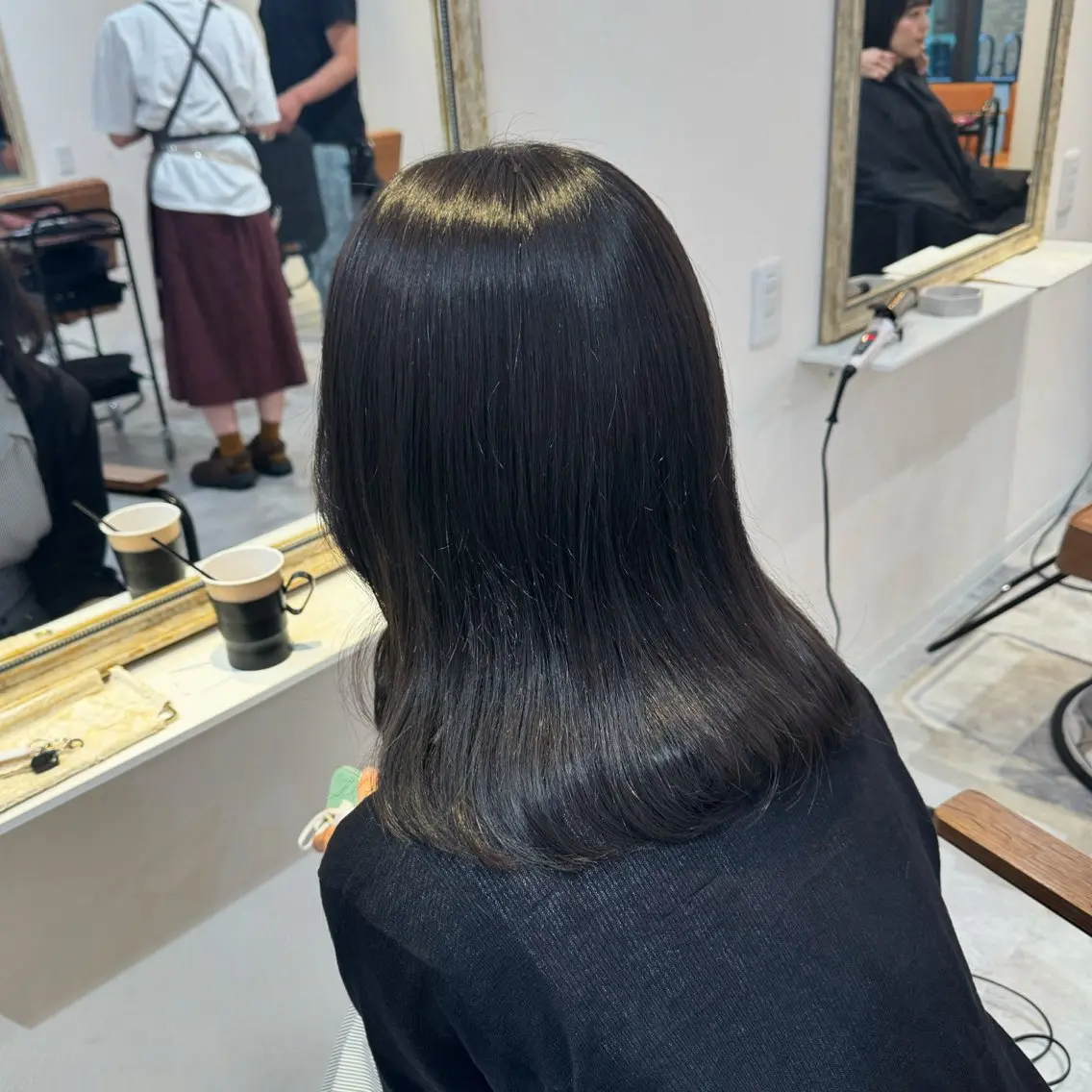 セミロング カラー 赤み無し柔らかカラー 【梅田】madokaのヘアスタイル