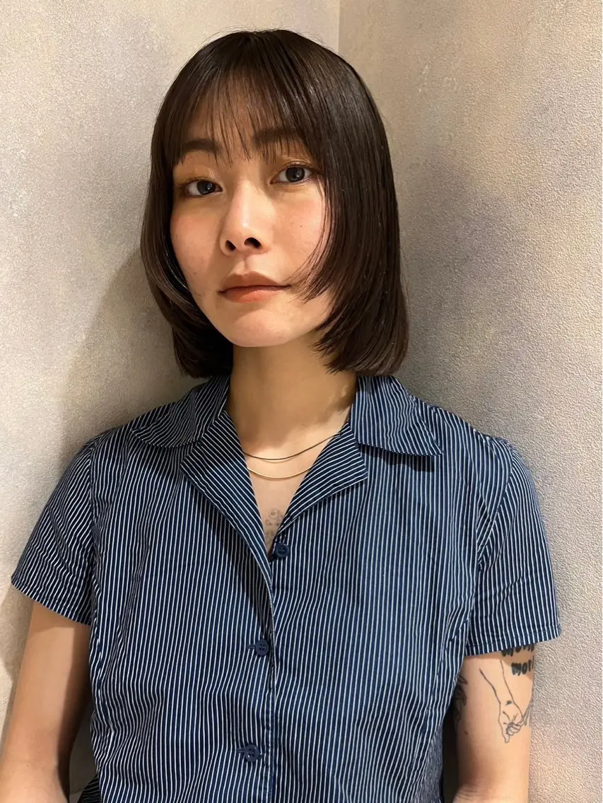 ミディアム 縮毛矯正/アレンジ FACE。ゆのんのヘアスタイル
