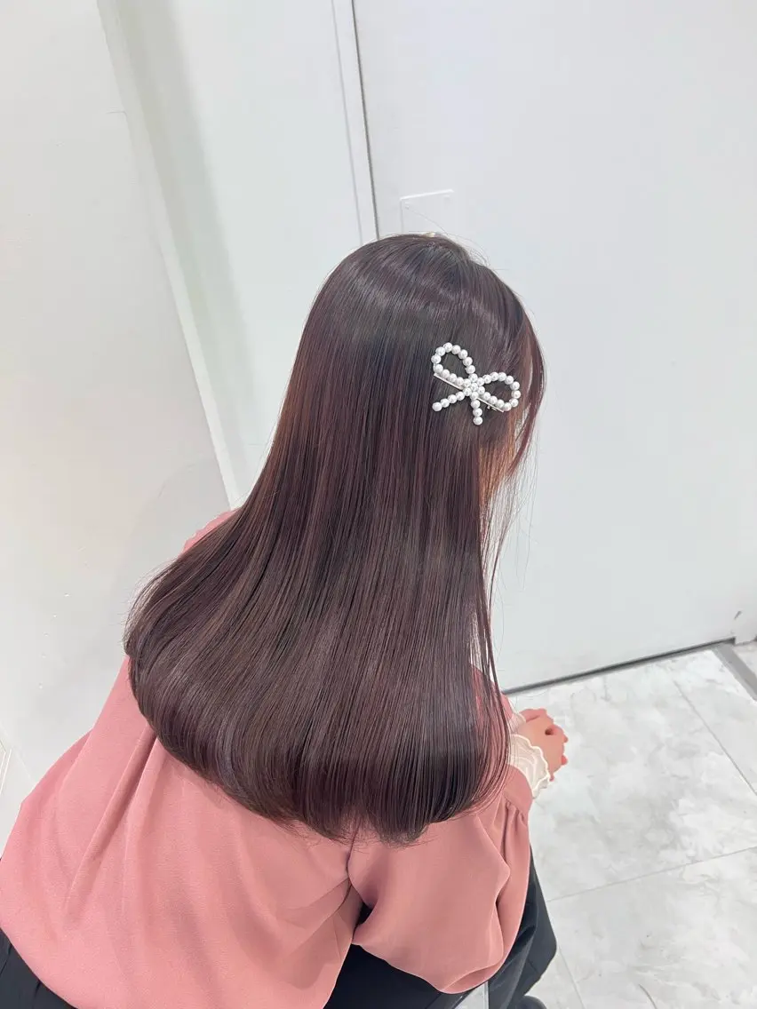 セミロング カット ヘアカラー 縮毛矯正 トリートメント ヘッドスパ ヘアセット ブリーチなし透明感 カラー/MISANOのヘアスタイル