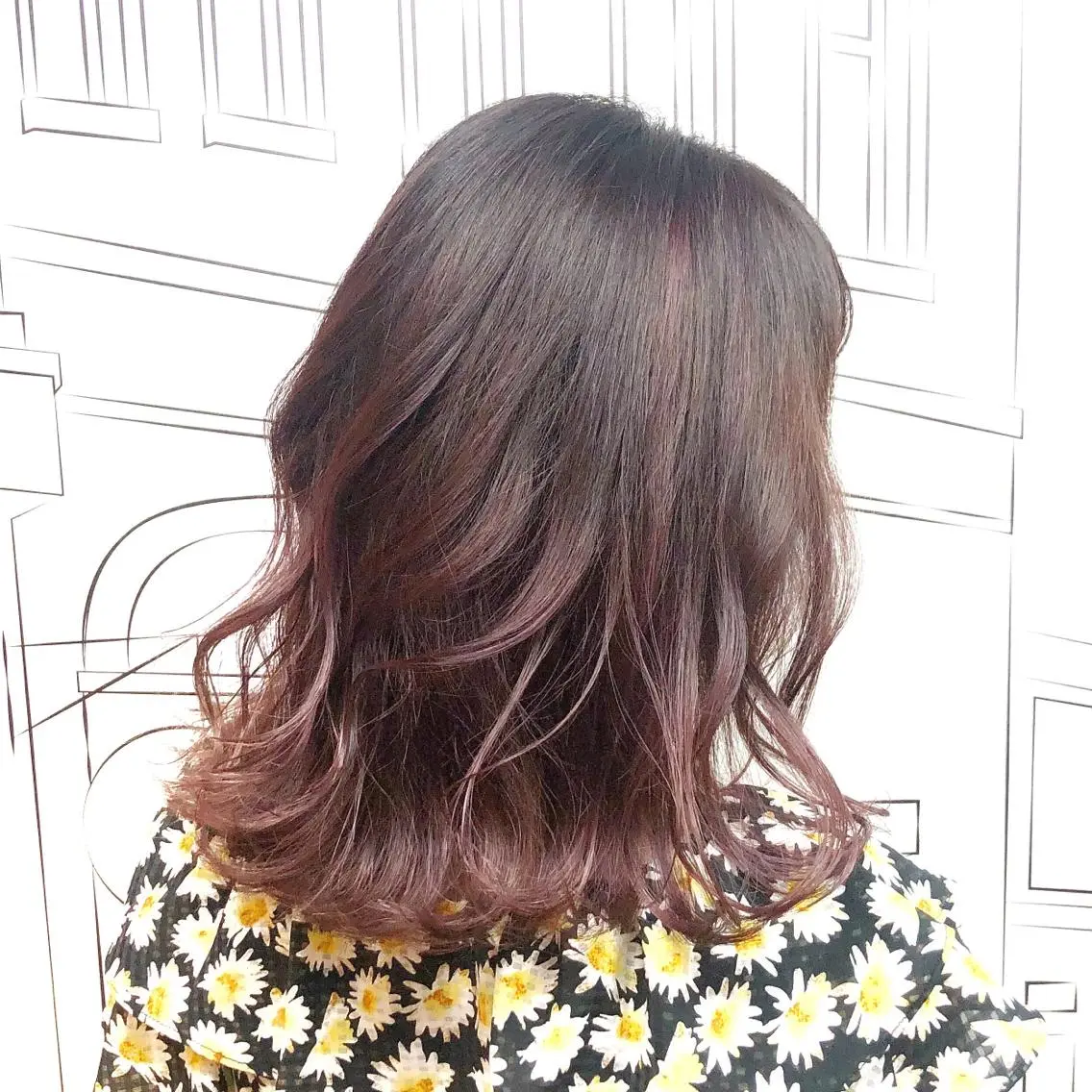 ミディアム カラー バレイヤージュ レイヤーカット TOMOKA 艶髪/髪質改善🫧のヘアスタイル