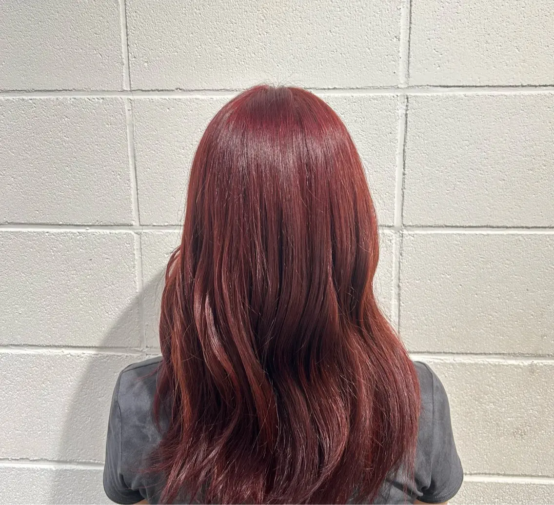 カラー ボルドーカラー ピンクカラー レッドカラー ヘアカラー カットモデル募集中/ 原宿/MOENOのヘアスタイル