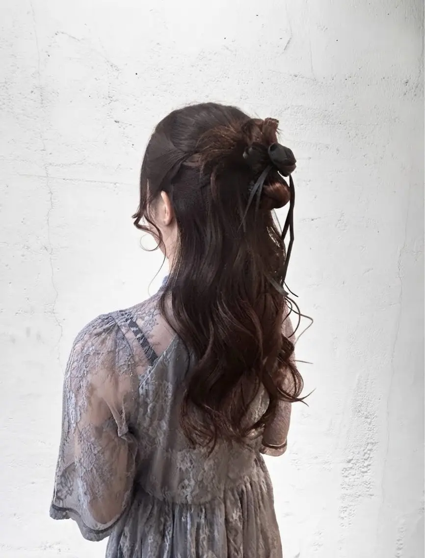 ロング ヘアアレンジ ヘアセット ブリーチ/Wカラー/ アレンジ/Koumeのヘアスタイル