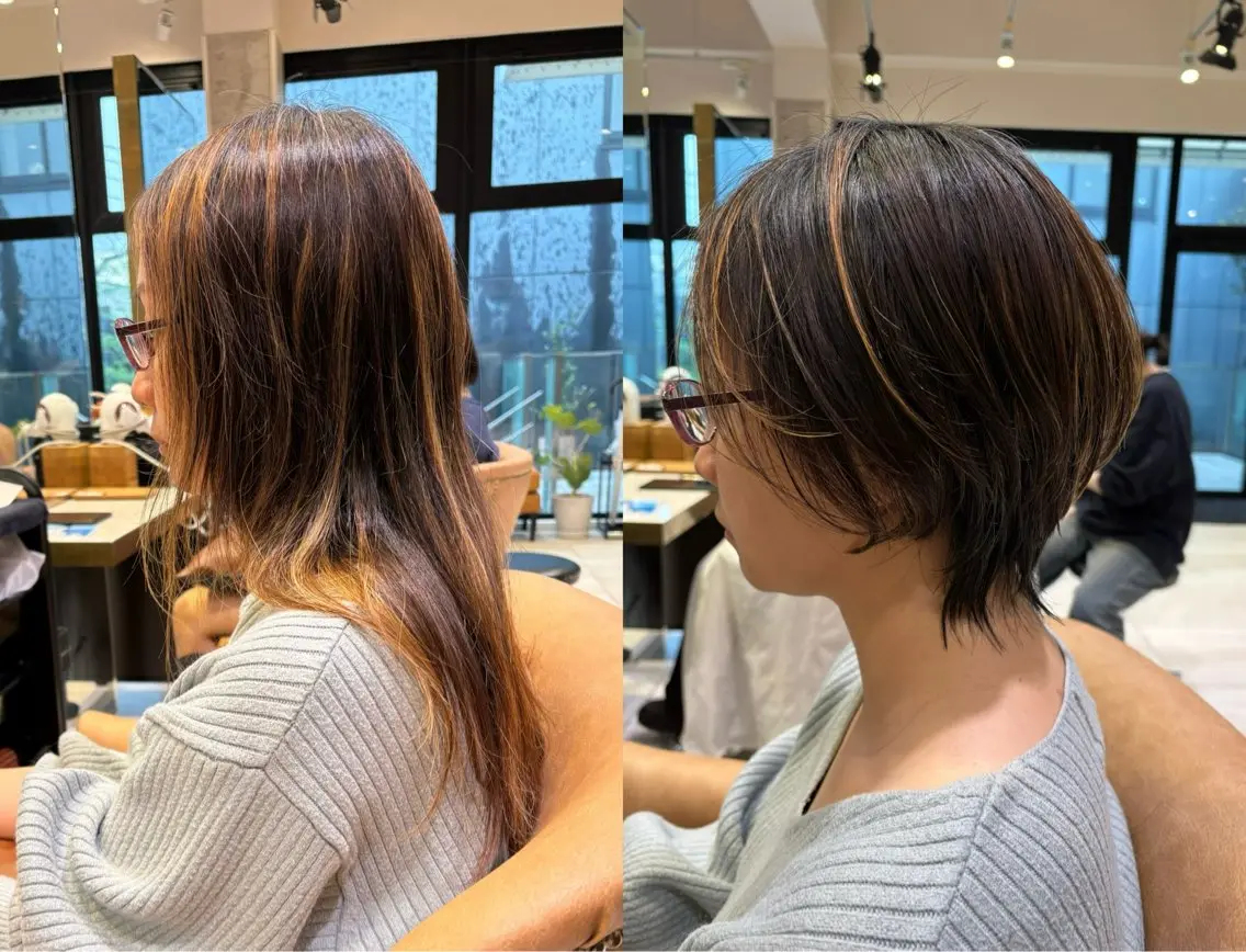 ショート 透明感カラー🌿‬ 似合わせ特化/‬荒砂のヘアスタイル