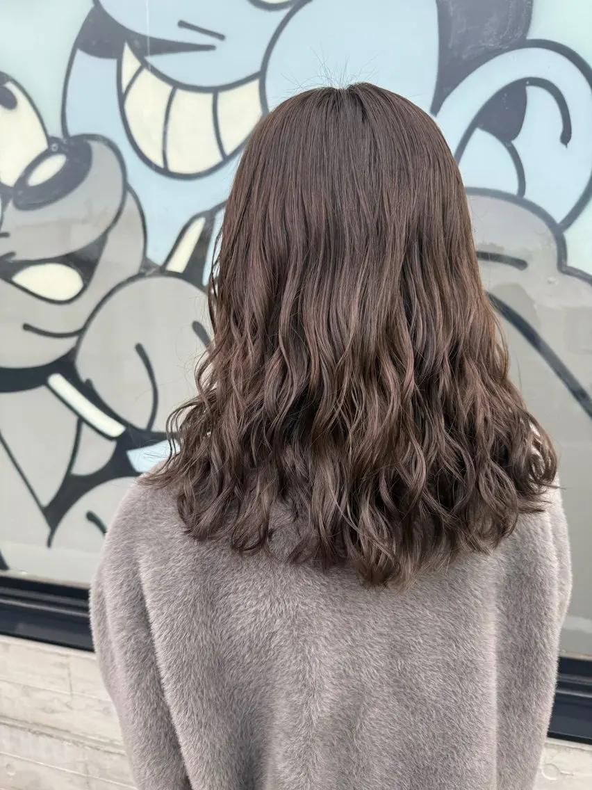 ミディアム 🌿朝5分でお洒落 パーマスタイル🌿のヘアスタイル