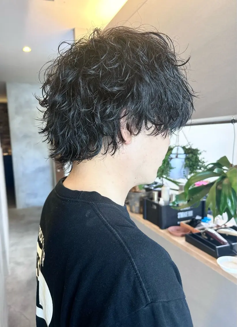 パーマ メンズ メンズパーマ 波巻きパーマ メンズ専門美容師 RIOのヘアスタイル