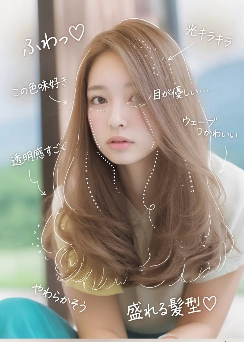 ロング 小栗 柊翔のヘアスタイル
