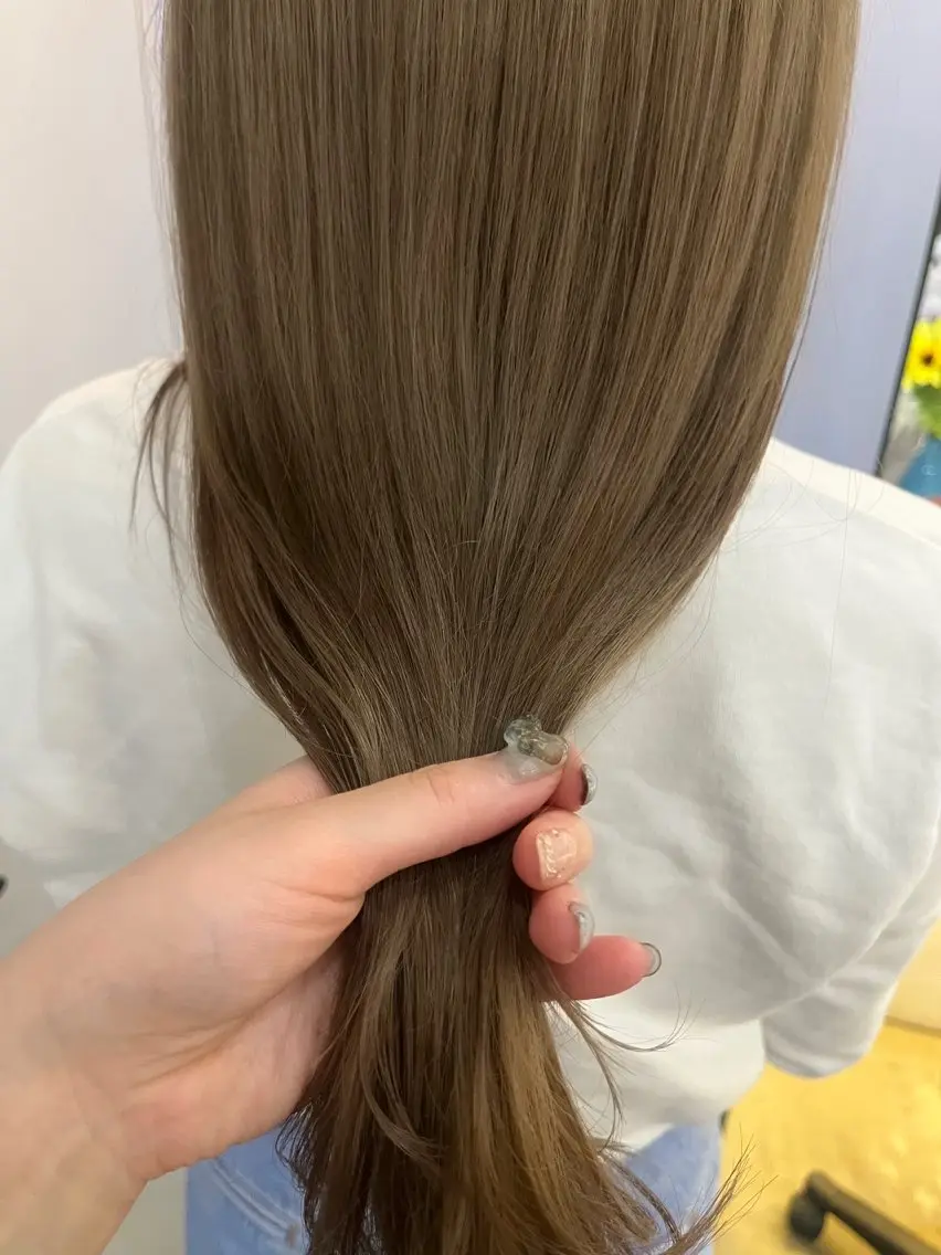 ロング カット ヘアカラー トリートメント 小顔カット/韓国 カラー🌙shikiのヘアスタイル