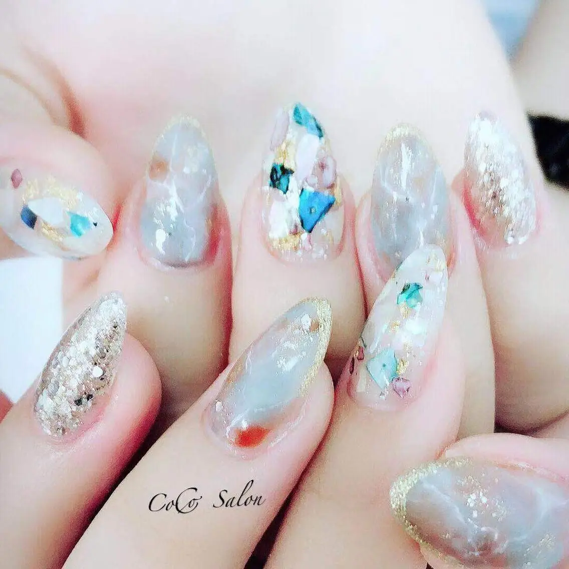 ネイル 大理石ネイル(マーブル) ハンドネイル CoCoSalon ネイル/まつ毛予約のネイルデザイン