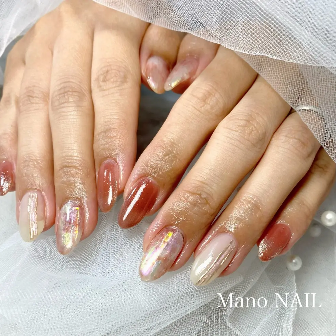 ネイル アートネイル ニュアンスネイル ハンドネイル Mano NAILのネイルデザイン
